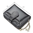 thumbnail image 3 of Wallets With Zipper Shaped Metal Buckle Heart Shaped Chain Compact And Portable (Brown), 3 of 4