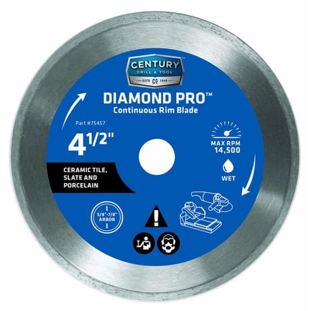 UPC: 0081838754570 | Century Drill & Tool 75457 4.5 in. Diamond Segmented Rim Saw Blade