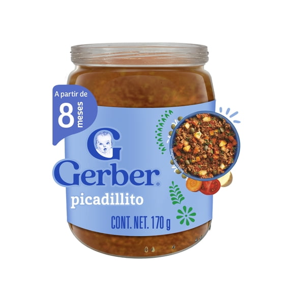 Papilla para Bebé Gerber Sabor Picadillo Frasco 170 g