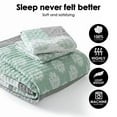 thumbnail image 5 of Bedduvit Queen Size Quilt Set - 100% Cotton Green Gray Floral Reversible Real-Patchwork Plaid Queen Quilt Bedspread, Farmhouse Lightweight Coverlet/Bedding Set for All Season, 3-Piece (98"x90"), 5 of 9