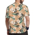 thumbnail image 2 of Wukai Tropical Leaves Flower Print Men's Short-Sleeved Mesh T-Shirt,Quick-Dry Short Sleeve Workout T-Shirt-X-Large, 2 of 8