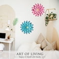 thumbnail image 3 of Decoración de pared de metal AHYS con flores de metal, color azul, 30 cm, 3 of 8