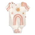 thumbnail image 2 of Unicorns Stars Rainbows Pure Cotton Bodysuit Short Sleeve Pajamas One-Piece Romper Unisex 6M, 2 of 6