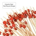 thumbnail image 4 of Bamboo Cocktail Toothpicks Red Flat Round Drink Picks Skewer Sticks 100Pack, 4 of 6
