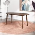 thumbnail image 6 of Stowe Modern Style Solid Wood Walnut Oval Kitchen&Dining Room Table, 6 of 7