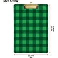 thumbnail image 3 of FMSHPON Plaid Green Clipboard Hardboard Wood Nursing Clip Board and Pull for Standard A4 Letter 13x9 inches, 3 of 8