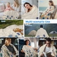 thumbnail image 5 of Blue Teal Spring Floral Cooling Blanket,Lightweight Summer Throw Blanket with Double Sided Cold Effect,Watercolor Botanical Summer Flowers Picnic Blankets Bed Sheet for Hot Sleepers 50"x60", 5 of 8