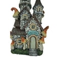 thumbnail image 5 of Fairy Garden LED Light Up Castle Stone House With Tall Tower Roofs Figurine, 5 of 9