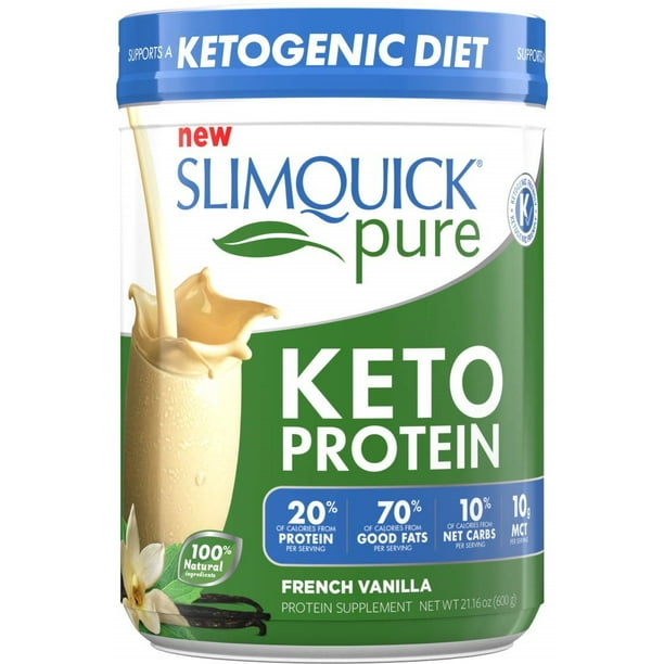 2 Pack - SLIMQUICK Pure Keto Protein Powder, French ... 2 Pack - SLIMQUICK Pure Keto Protein Powder, French ...