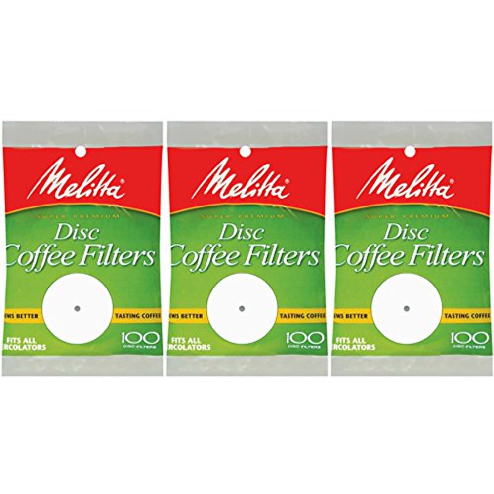 Melitta 3.5 Inch White Disc Coffee Filters (Pack of 3)