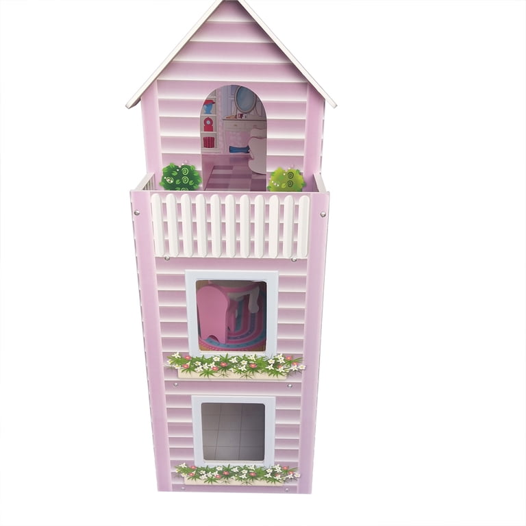 Dollhouse for 3-8 Girls and Boys Great Gift, 24.4'' x 10.6'' x