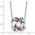 thumbnail image 3 of Sterling Silver Multi-Color Cz Color Me Happy Square 18In Necklace (18 X 20.3) Made In China qsx733, 3 of 5