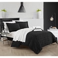 thumbnail image 2 of Chic Home Tornio 4-piece Cotton Black Duvet Cover Set White, Black King, 2 of 5
