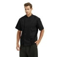 thumbnail image 2 of TopTie Unisex Short Sleeve Chef Coat Jacket, Black, 2 of 6