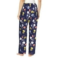thumbnail image 3 of Uemuo Colorful Jellyfish Pattern Women's Wide Leg Palazzo Lounge Pants with Pockets Light Weight Loose Comfy Casual Pajama Pants-Medium, 3 of 9