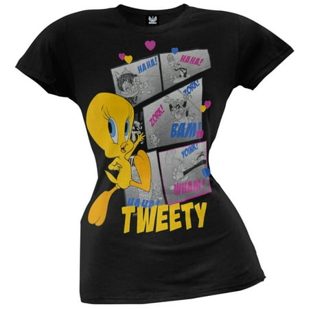 Looney Tunes - Tweety Cartoon Strip Juniors T-Shirt