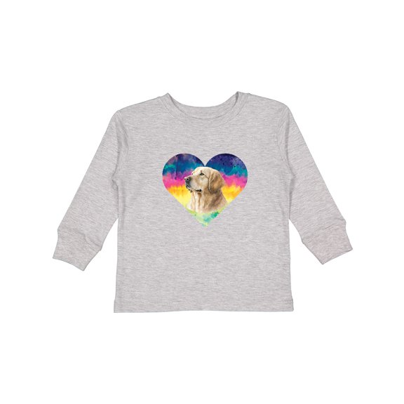Inktastic Golden Retriever Dog Retro Girls Long Sleeve Toddler T-Shirt
