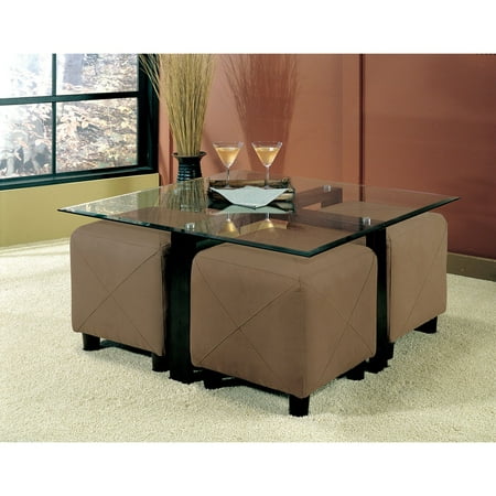 Beveled Glass Top Table - Coaster Furniture Glass Top Square Coffee Table