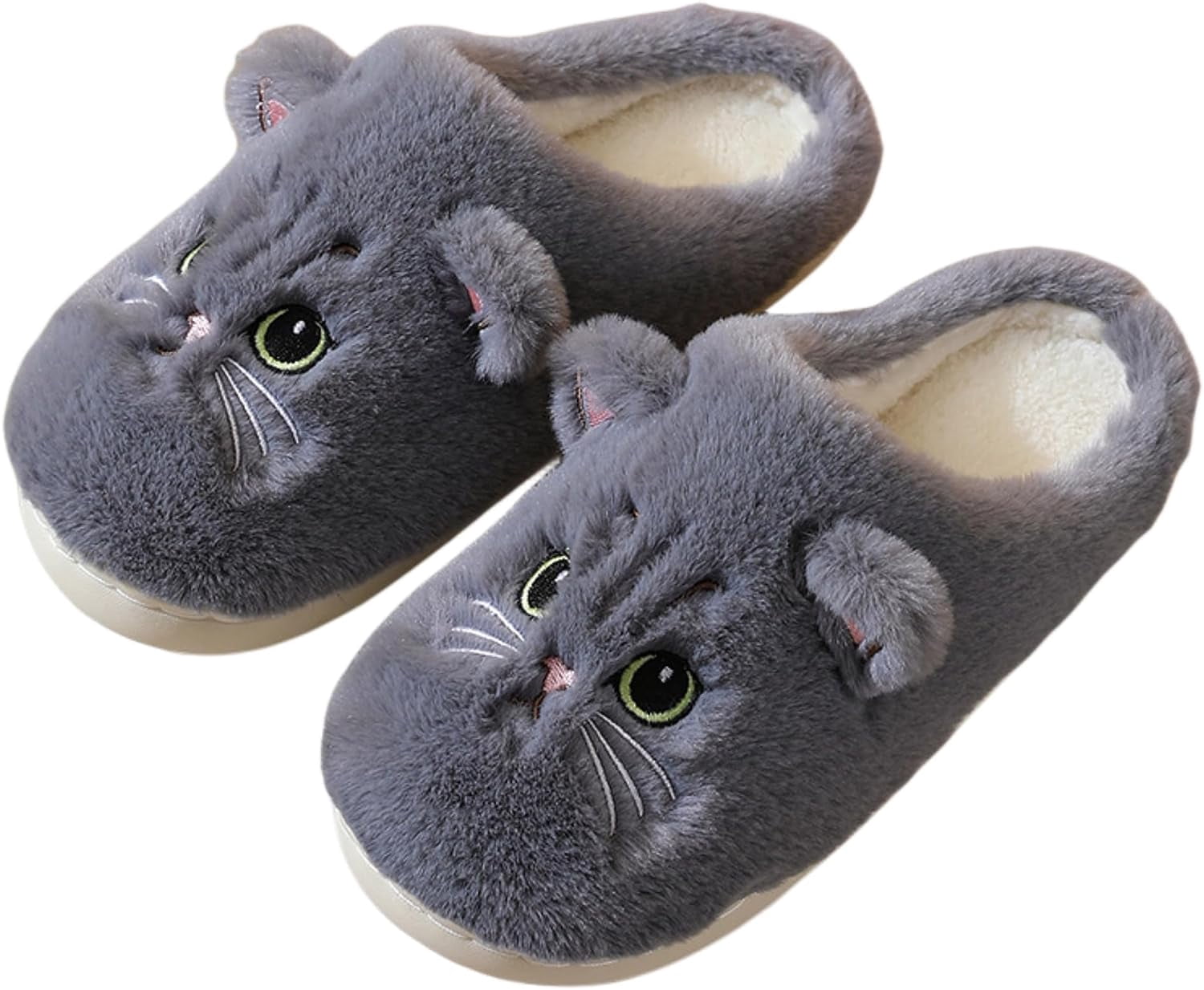 LAKIDAY Plush Animal Slippers Soft And Comfortable Slippers Women's