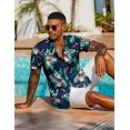 thumbnail image 3 of COOFANDY Men's Hawaiian Shirt Summer Beach Casual Short Sleeve Button Down Shirts Printed Clothing, 3 of 6