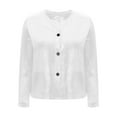 thumbnail image 6 of Aboser Womens Velvet Shirts Dressy Casual Button Down Blouses Cozy Soft Velour Shirt Tops Loose Fit V Neck Blouse for Ladies Fall Clothing, 6 of 7
