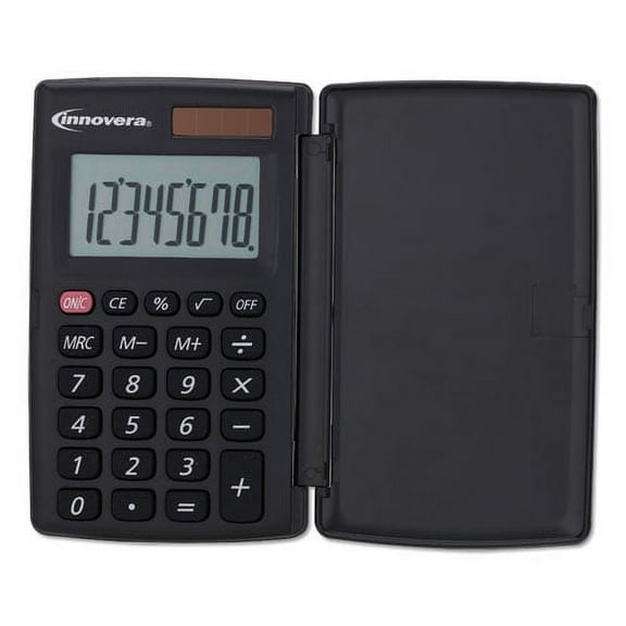 15921 Pocket Calculator with Hard Shell Flip Cover, 8-Digit LCD | Bundle of 2 Each