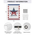 thumbnail image 2 of 4th of July RV Awning Sun Shade Screen 9'X7' American Flag Mesh Sunscreen Red White Blue Star Stripes Awning Shade Screen with Zipper UV Blocker Completed Kits Outdoor Canopy for RV Motorhome Camper, 2 of 7