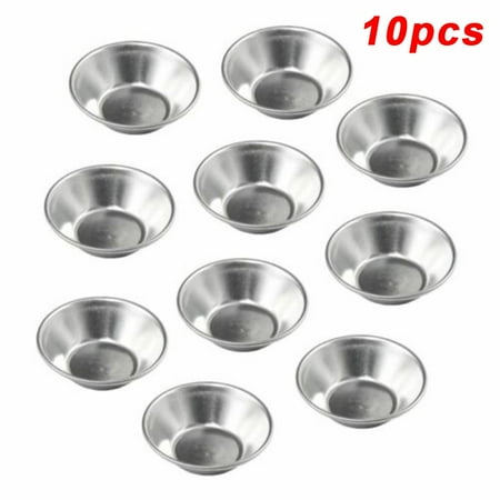 

Sufanic 10Pcs Egg Tart Aluminum Cupcake Cookie Flower Mold Mould Tin Baking Pan