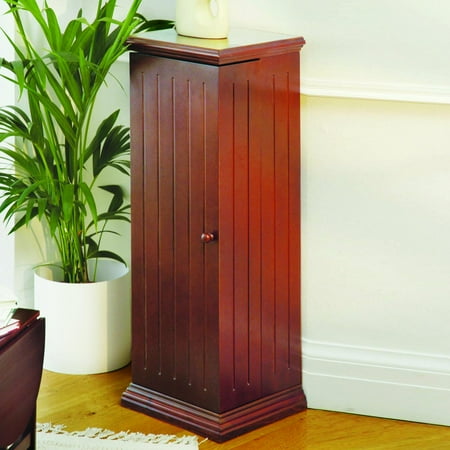 Collections Etc Swing Away Small Wood Vertical Media Cabinet Cd