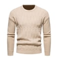 thumbnail image 2 of ZKCCNUK Men's Spring And Autumn New Youth Men's Knitwear Slim Fit Round Neck Pullover Sweater Casual Solid Color Bottoming Shirt Large Size Sweater, 2 of 5