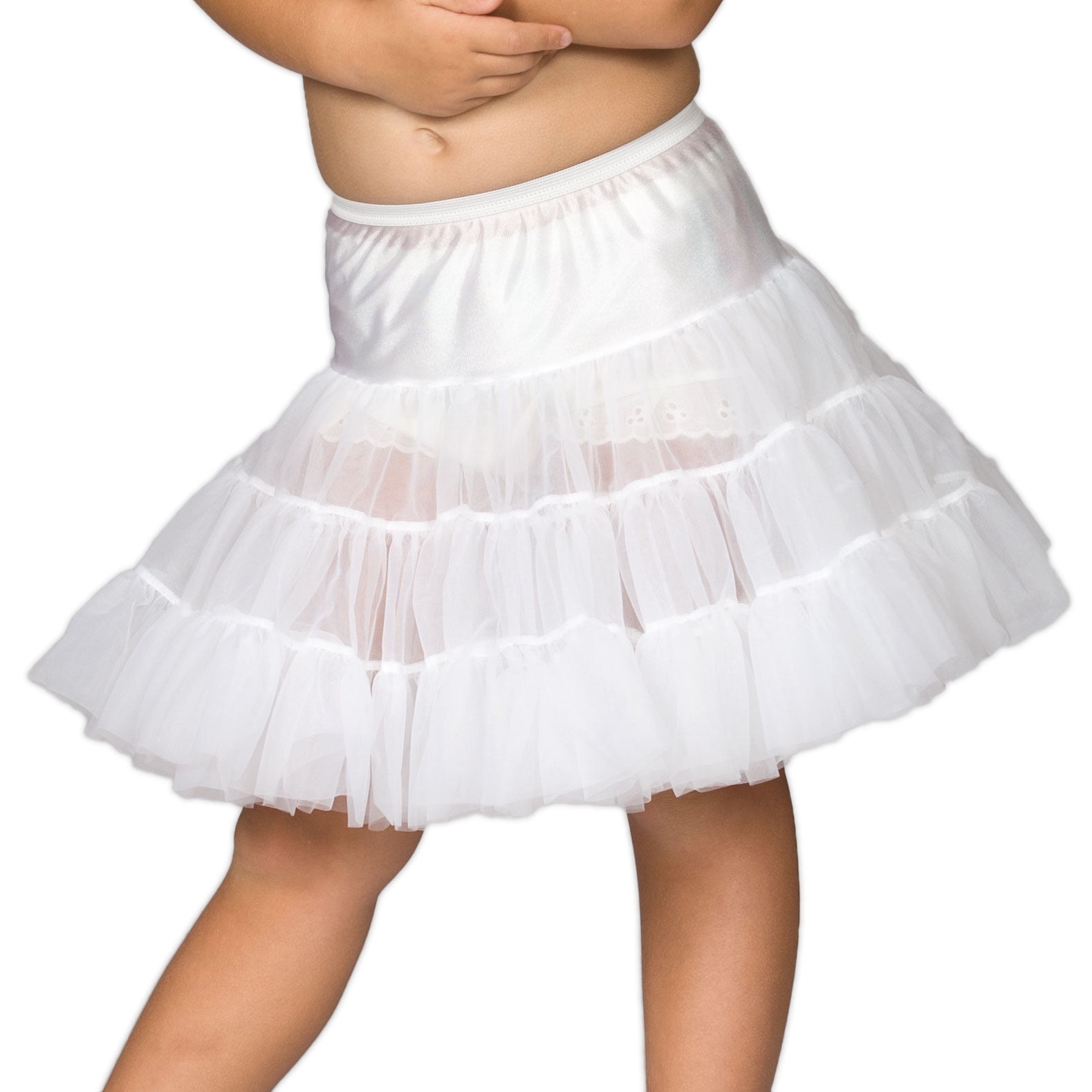 Eliffete Short Crinoline Half Slips for Under Dresses Petticoat Tutu Girls 