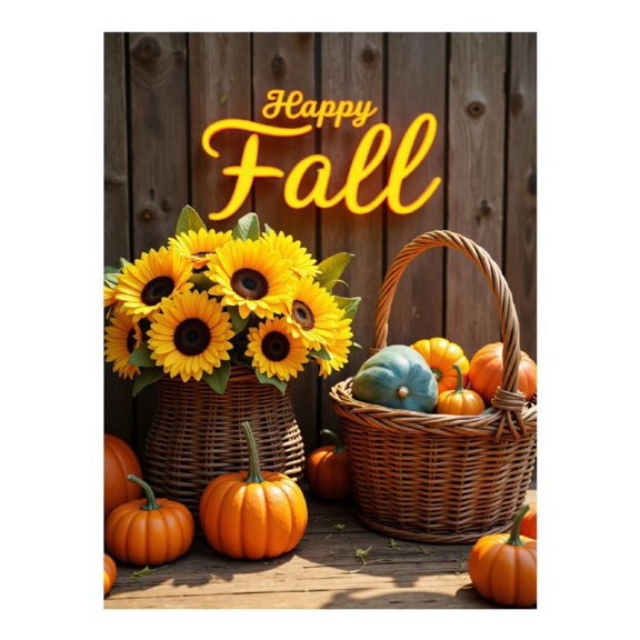 Diamond Art Kit for Adults, Autumn Sunflowers Pumpkins Baskets Diamond Painting for Adults Beginners, DIY Diamond Art Painting Kits, 5D Diamond Painting Crafts for Home Decor 12x16 Frameless