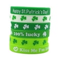 thumbnail image 2 of JeashCHAT 24pcs St. Patrick's Day Silicone Bracelets, Green Shamrock Rubber Wristbands for Kids Adults St.Patrick's Day Party Ireland, Spring Party Favors Holiday Decorations Gift (6 Designs), 2 of 6