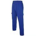 thumbnail image 2 of Zusmen Mens Fleece Cargo Sweatpants Multi-pocket Loose Casual M-5XL Tall And Big Size(Royal blue L), 2 of 5