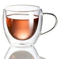 thumbnail image 4 of JECOBI Cozy Double Wall Glass Tea Cups Extra-Strong 8.oz (Set of 4) Espresso Cups | Coffee Mugs, 4 of 7