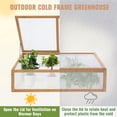 thumbnail image 5 of EAGLE PEAK  Garden Cold Frame Greenhouse, 39.4''x25.4''x15.9'', Wood Frame with PC Windows,  Raised Flower Planter, Natural, 5 of 6