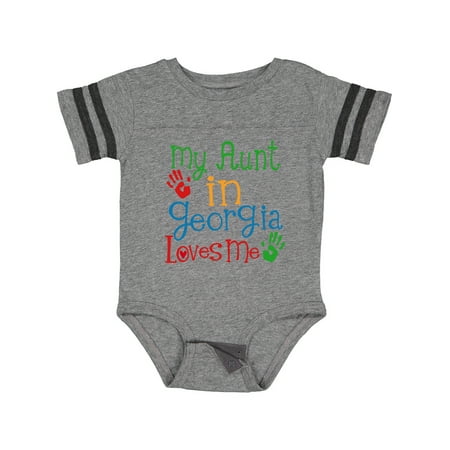 

Inktastic My Aunt in Georgia Loves Me Gift Baby Boy or Baby Girl Bodysuit