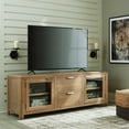 thumbnail image 2 of Signature Design by Ashley Rencott Light Brown 80" TV Stand for TVs up to 91", 2 of 19