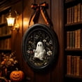 thumbnail image 5 of Framed Vintage Library Ghost Wall Art - Halloween Picture Decor, Cute Ghost Print, Halloween Wall Decor for Living Room Bedroom Home Office, 5 of 7