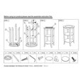thumbnail image 4 of Frenchi Furniture Wood Round Side /Accent Table Inset Glass Two Shelves, 4 of 4