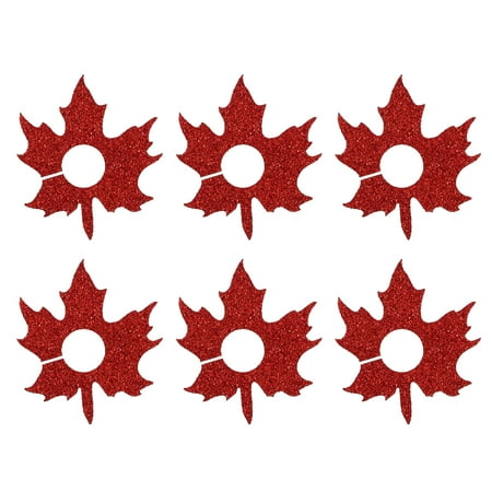 

DiMaddie 6pcs Thanksgiving Wine Glass Ring Nonwoven Ring Creative Wine Cup Decoration