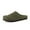 Olive, variant on Cushionaire Heath Men's Genuine Suede Leather Clogs with Memory Foam Comfort, Easy Slip On Slide Slippers for Men
