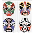 thumbnail image 3 of Ambesonne Kabuki Shower Curtain, Chinese Opera, 69"Wx70"L, Multicolor, 3 of 3