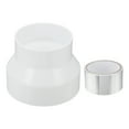 thumbnail image 1 of Uxcell 4" to 3" Duct Reducer Increaser Adapter, Plastic Ducting Connector White, 1 of 6
