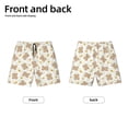 thumbnail image 2 of Wukai Kawaii Bear Print Teen Beach Trunks with Compression Liner Swimsuit Quick Dry Beach Sports Shorts with Pocket -, 2 of 8