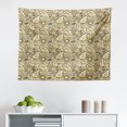 thumbnail image 1 of Paisley Tapestry, Traditional Pattern Design Flowers Leaves and Dots Backgrounded Art Print, Fabric Wall Hanging Decor for Bedroom Living Room Dorm, 2 Sizes, Blue, by Ambesonne, 1 of 1