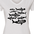 thumbnail image 4 of Inktastic Types of Sharks Women's V-Neck T-Shirt, 4 of 5