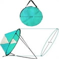 thumbnail image 4 of Sonducket Kayak plegable de PVC, de viento, barco portátil, canoa de pesca, tabla de surf, toldo de seguridad a favor del viento, equipo Universal de Deportes acuáticos Azul claro Sonducket OD019699-02B, 4 of 6