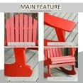 thumbnail image 6 of YYAo Patio Chairs, Patio Adirondack Chairs,Wooden Adirondack Rocking Chair, Outdoor Lounge Chair with Slatted Wooden Design, Fanned Back, Red, 6 of 11
