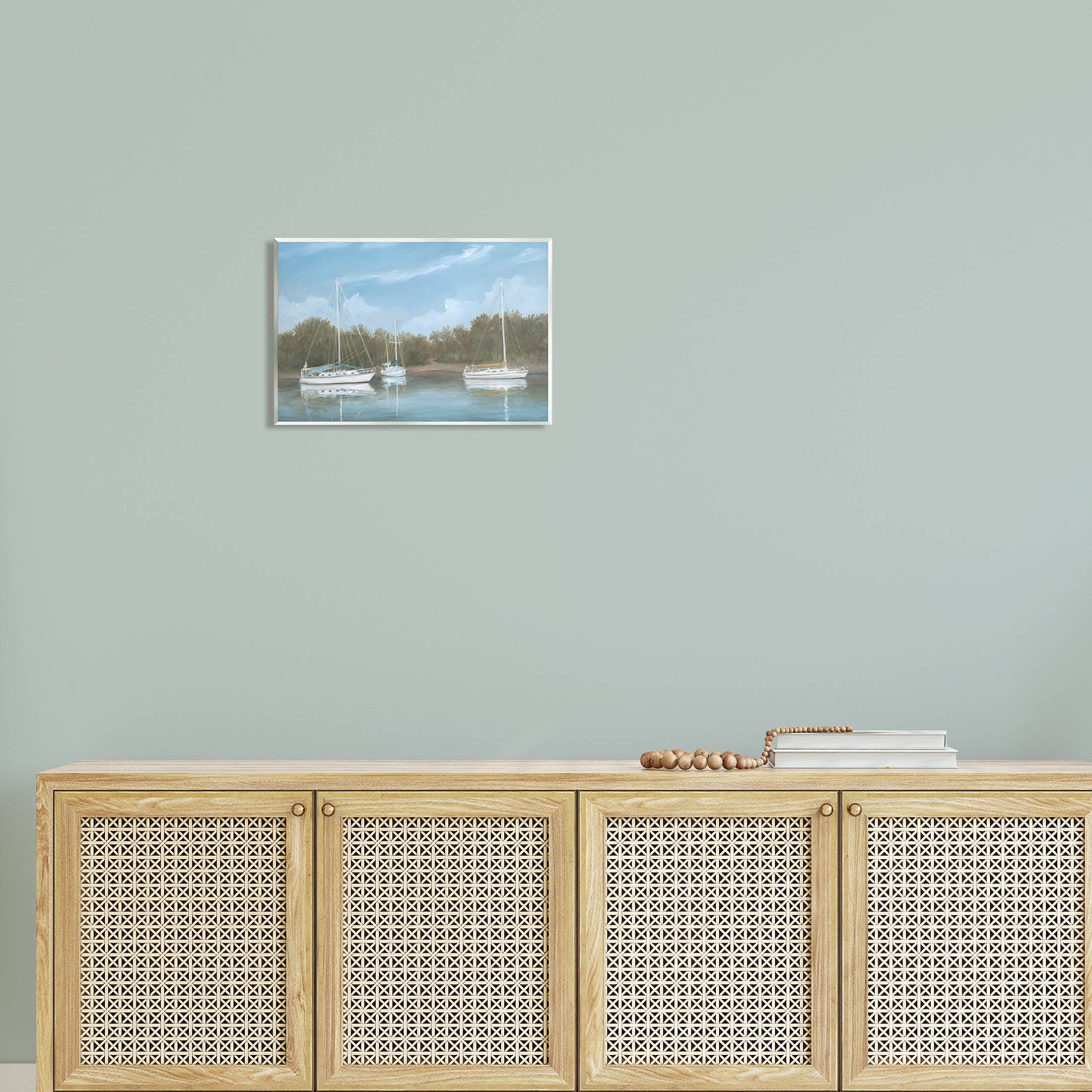 Drifting Boats Nautical Marina Landscape Painting Unframed Art Print Wall Art